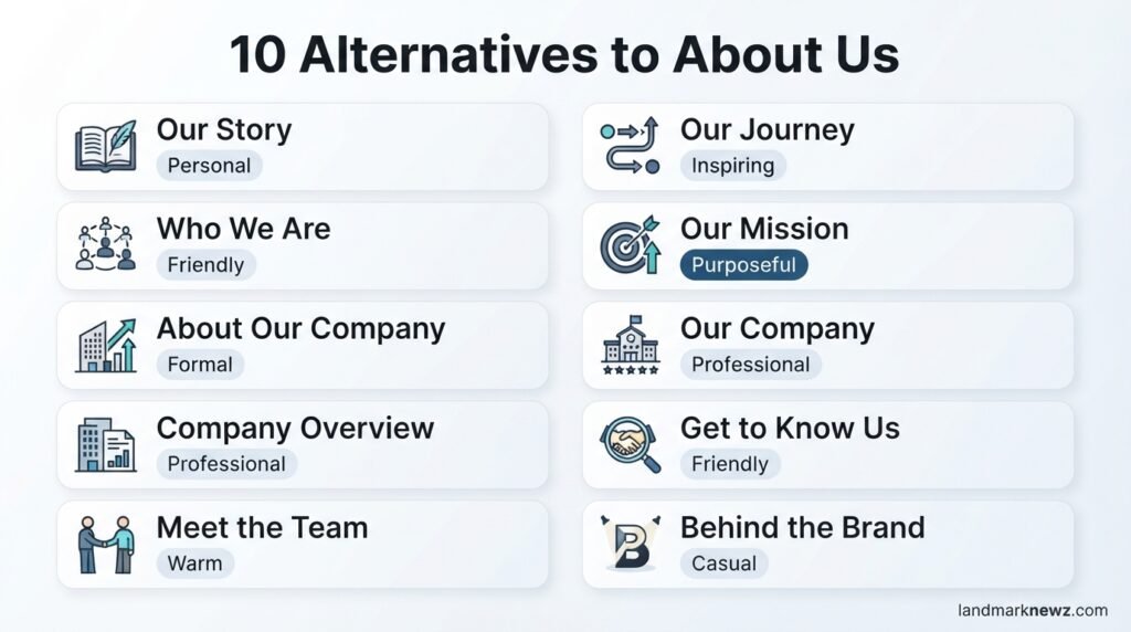 10 professional alternatives to About Us for websites and businesses