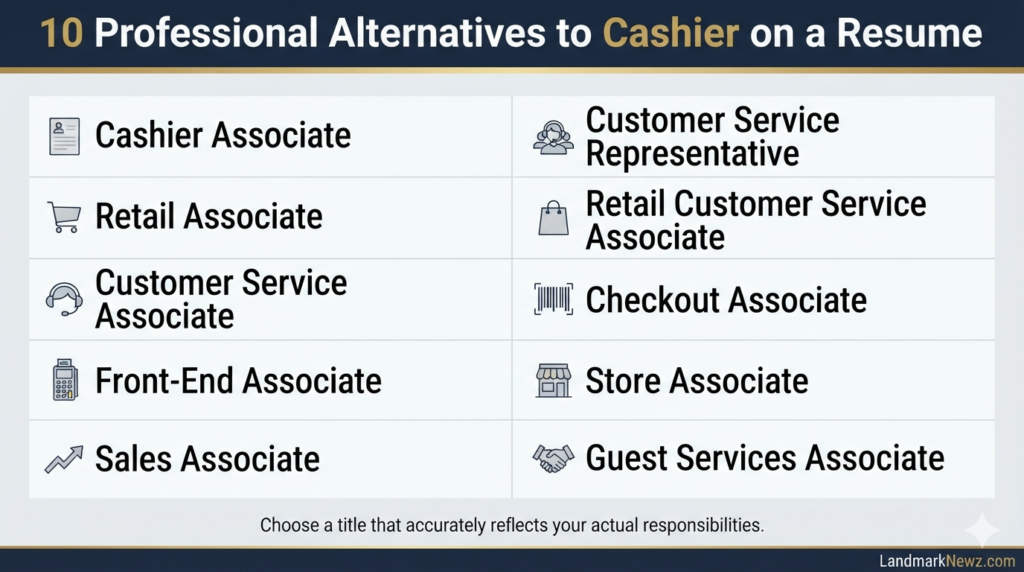 10 professional alternatives to cashier on a resume