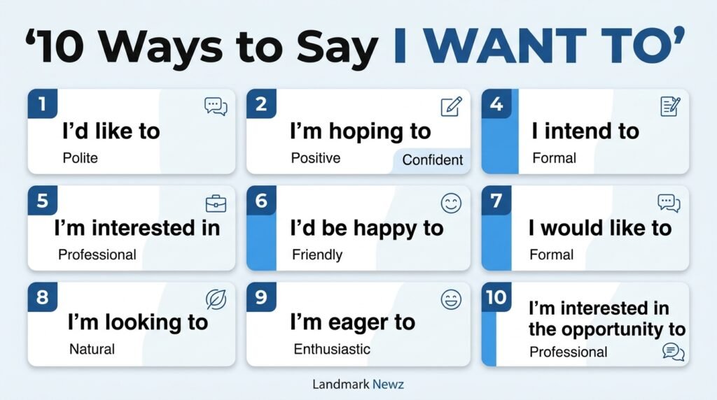 10 alternatives to I want to for professional and casual writing