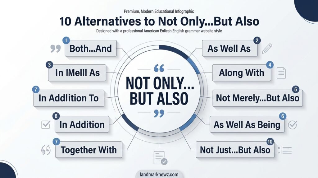 10 alternatives to not only but also including both and and as well as