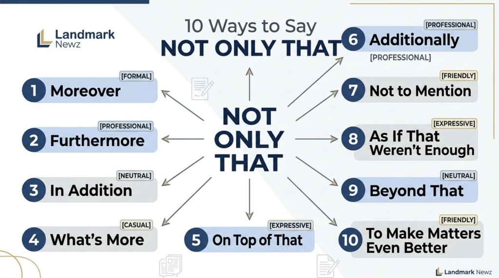 10 alternatives to not only that including moreover, furthermore, and what’s more
