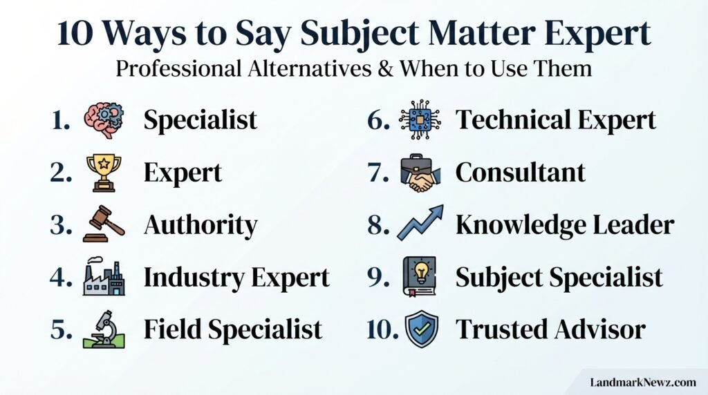 10 professional alternatives to subject matter expert