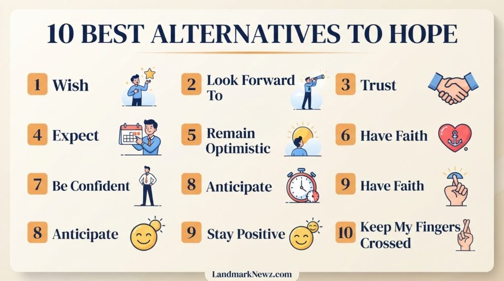 10 best alternatives to hope including wish, trust, expect, and look forward to