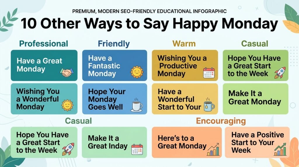 10 natural ways to say Happy Monday with friendly, professional, and warm alternatives