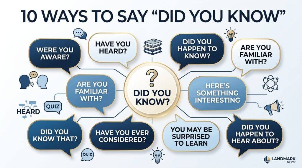 10 natural ways to say did you know in English
