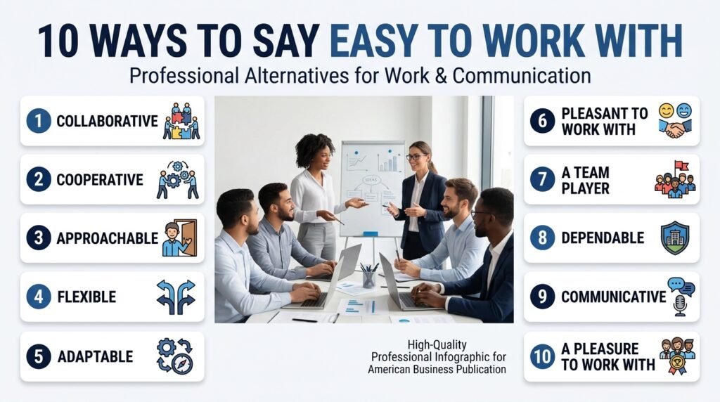 10 professional alternatives to say easy to work with