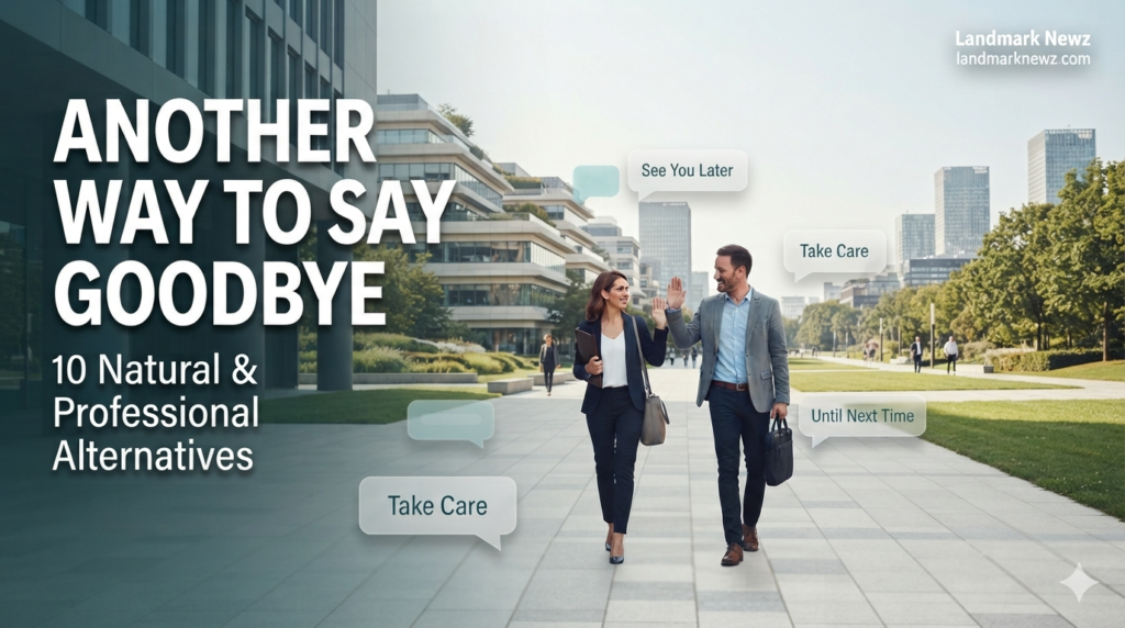 10 ways to say goodbye including see you later, take care, farewell, and until next time