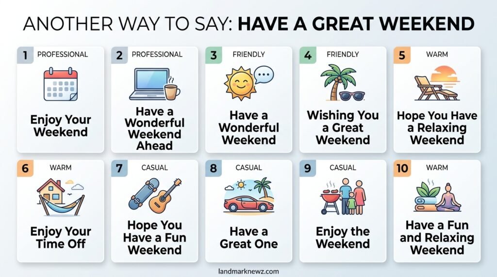 10 ways to say have a great weekend in professional and casual conversations