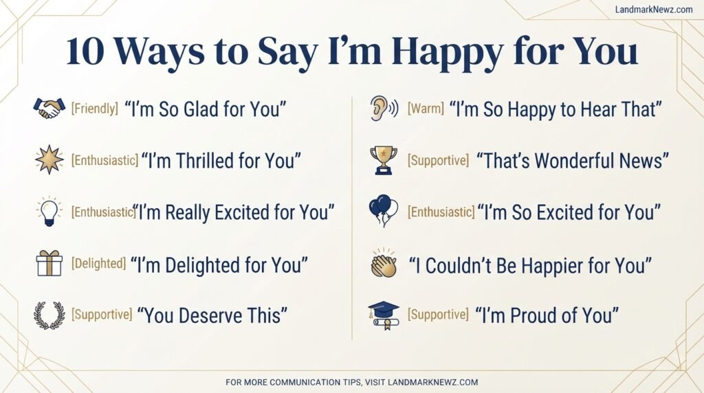 10 ways to say I'm happy for you with friendly professional and heartfelt alternatives