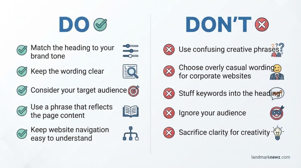 Dos and don’ts for choosing an alternative to About Us on a website