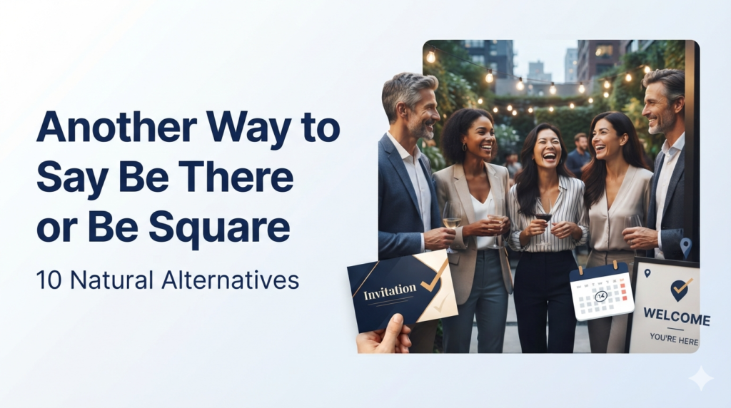 Another way to say be there or be square with 10 natural alternatives