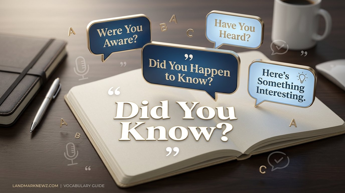 Another way to say did you know with professional and casual phrase alternatives