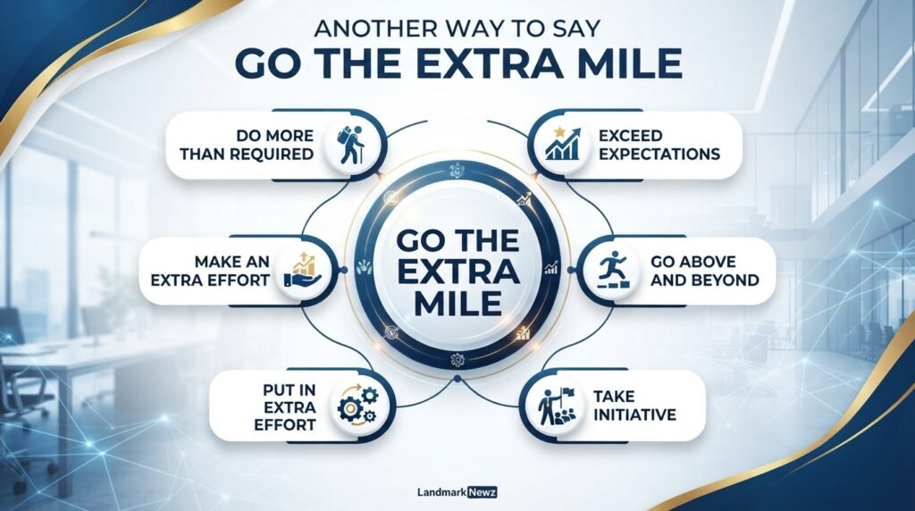 Infographic showing alternatives to go the extra mile