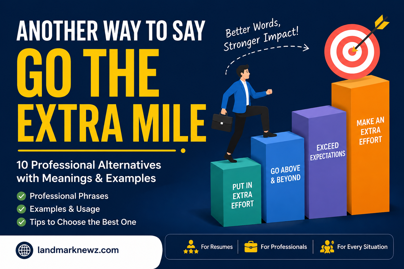 Another way to say go the extra mile with 10 professional alternatives
