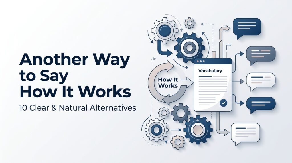 Another way to say how it works with 10 clear and natural alternatives