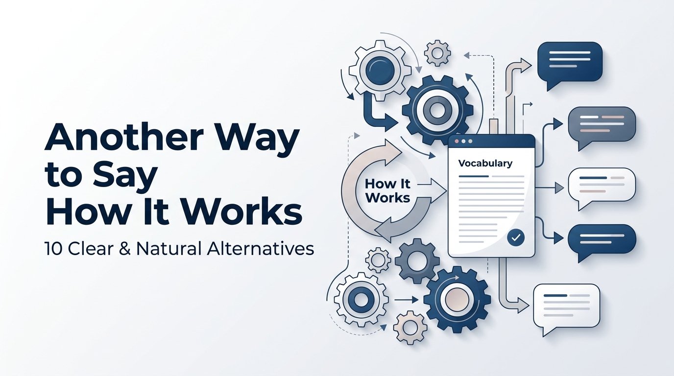Another way to say how it works with 10 clear and natural alternatives