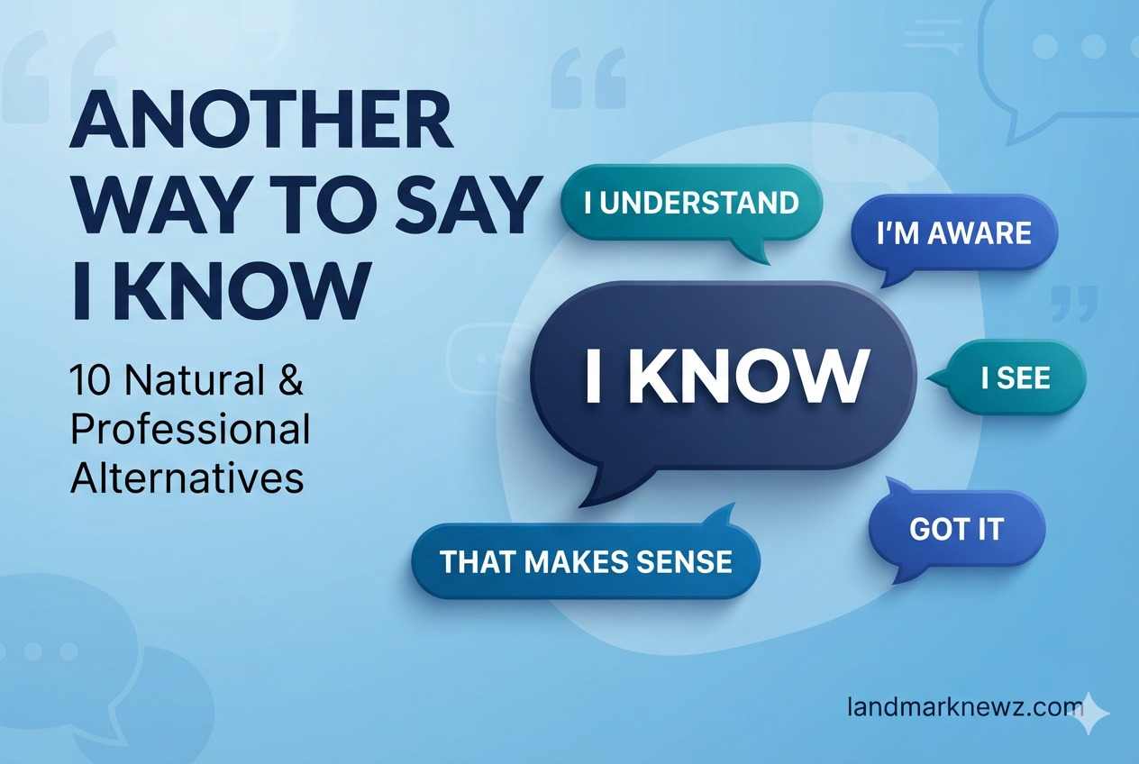 Another way to say I know with 10 natural and professional alternatives