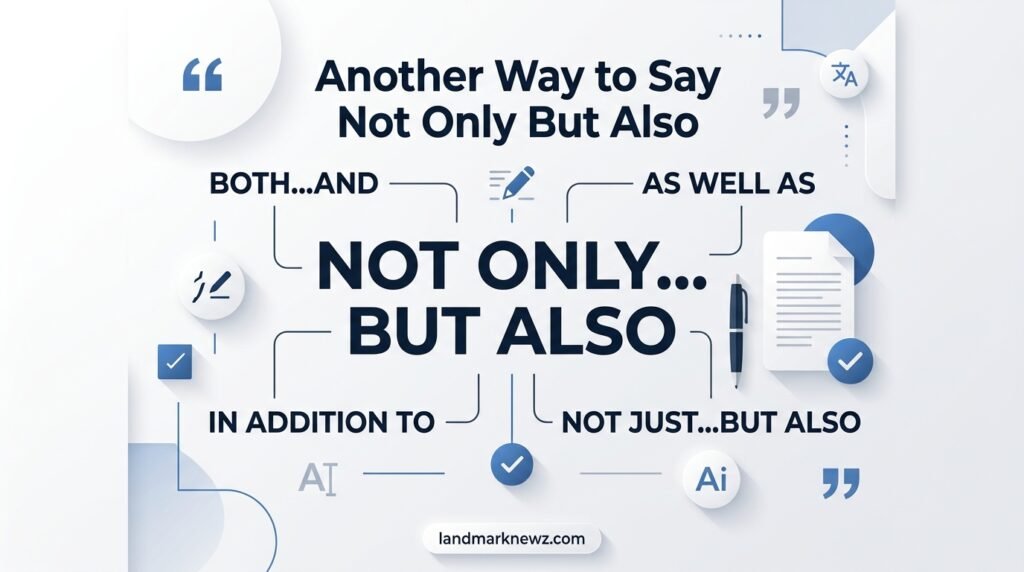 Another way to say not only but also with 10 English alternatives