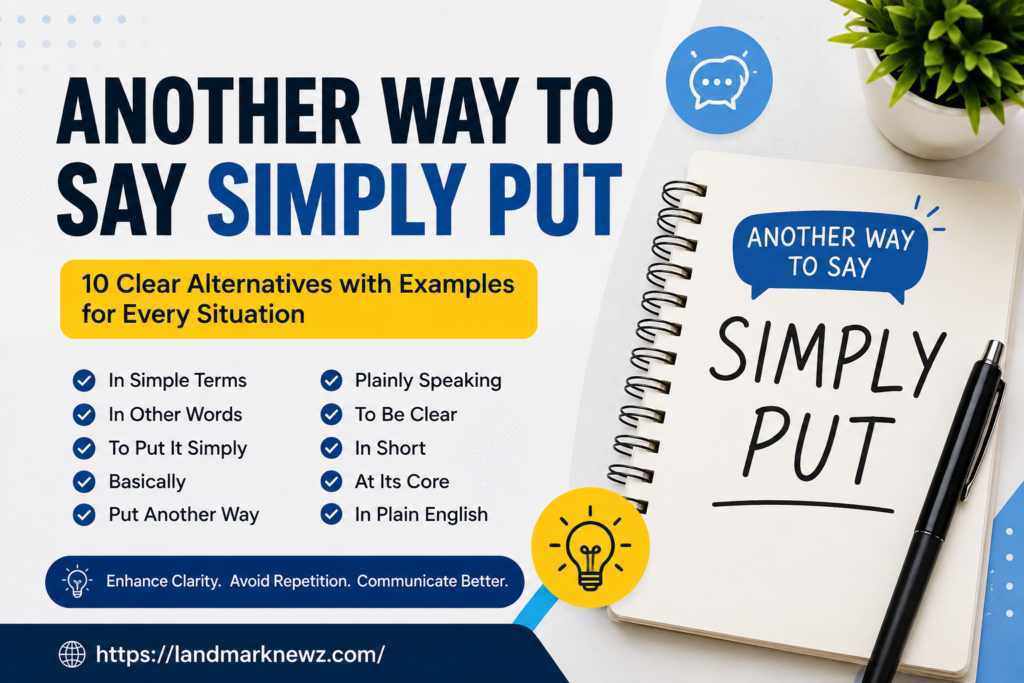 another way to say simply put