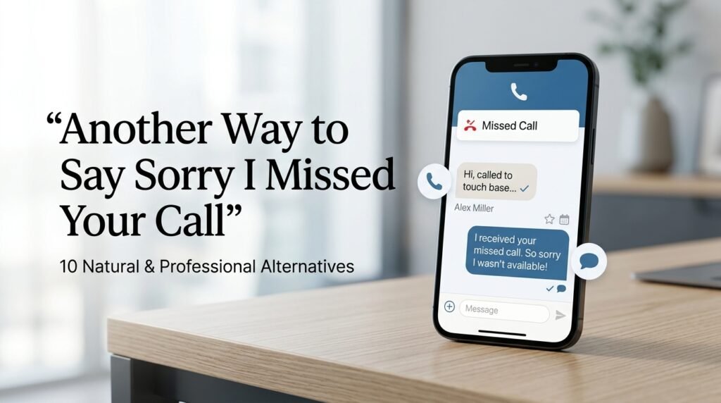 Another way to say sorry I missed your call with professional and casual alternatives