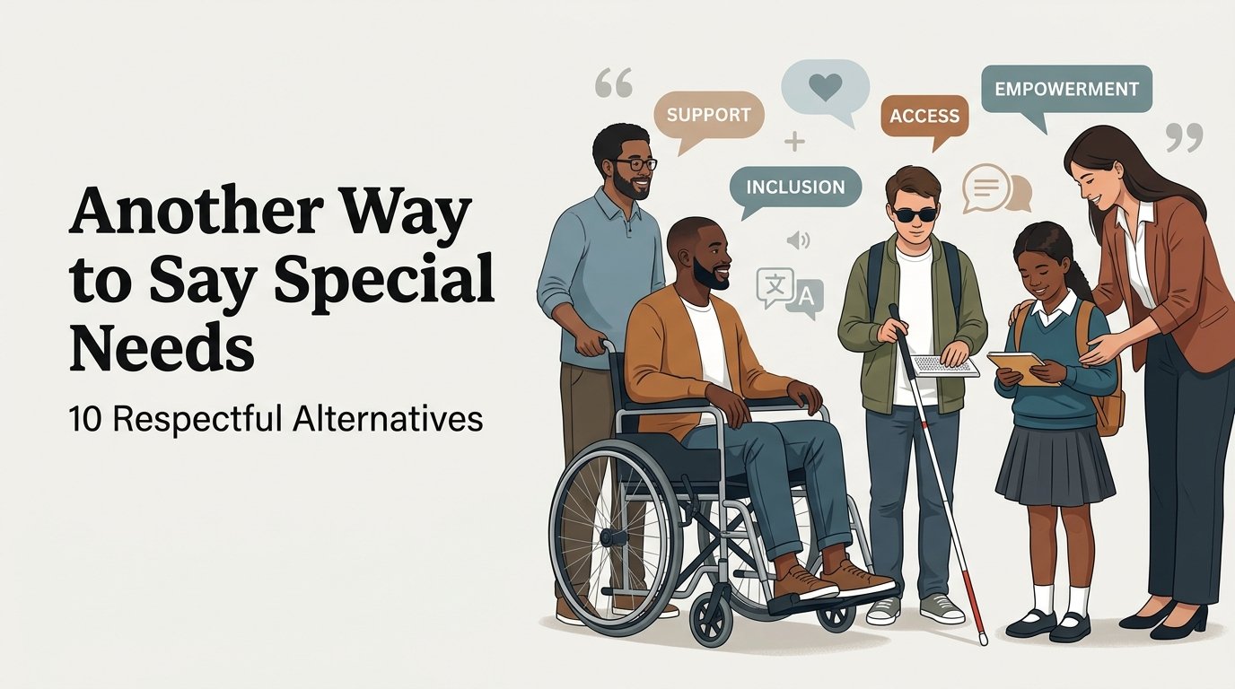 Another way to say special needs with respectful alternatives and accessibility