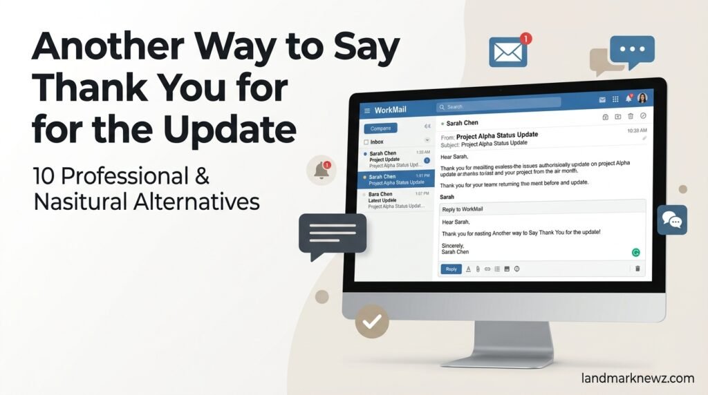 Another way to say thank you for the update in professional email communication