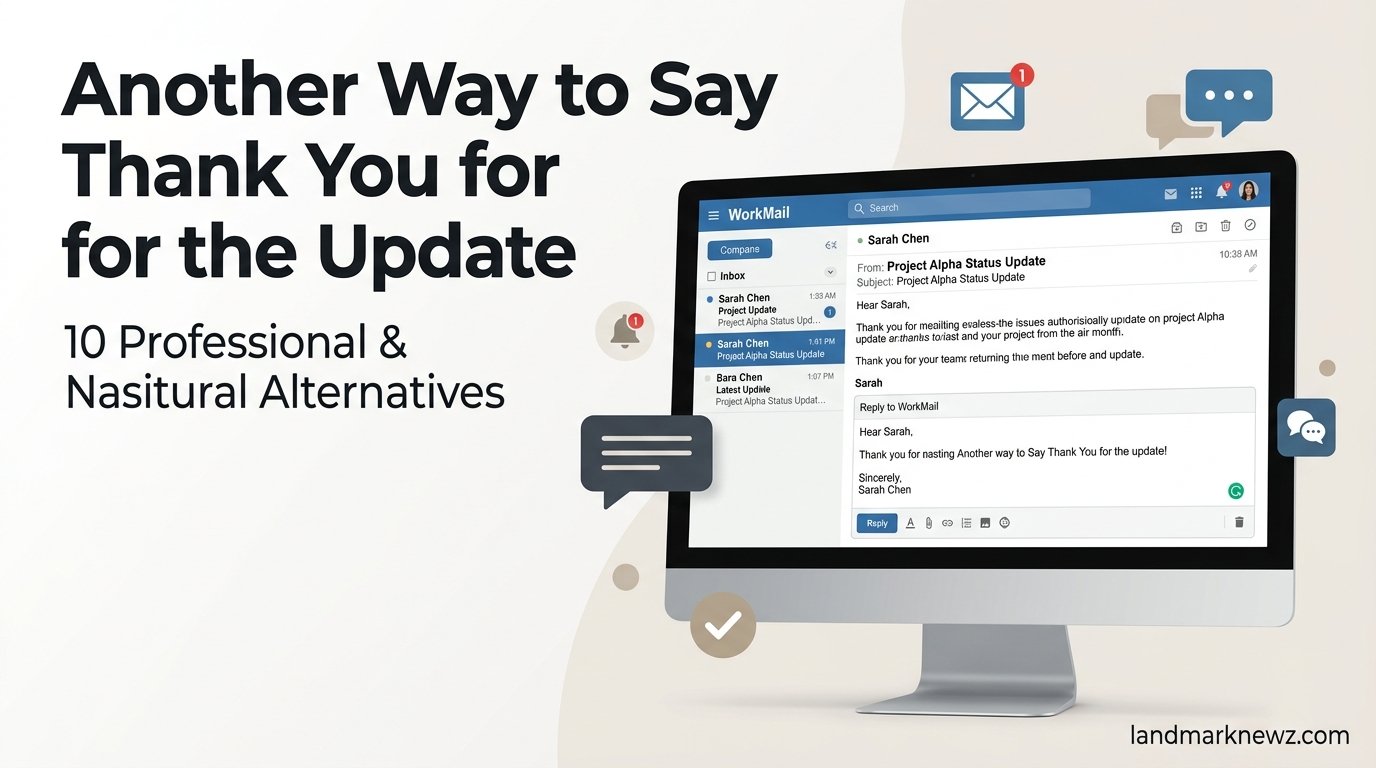 Another way to say thank you for the update in professional email communication