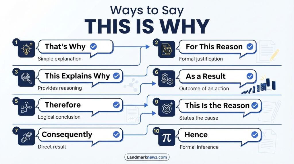 10 alternatives for another way to say this is why