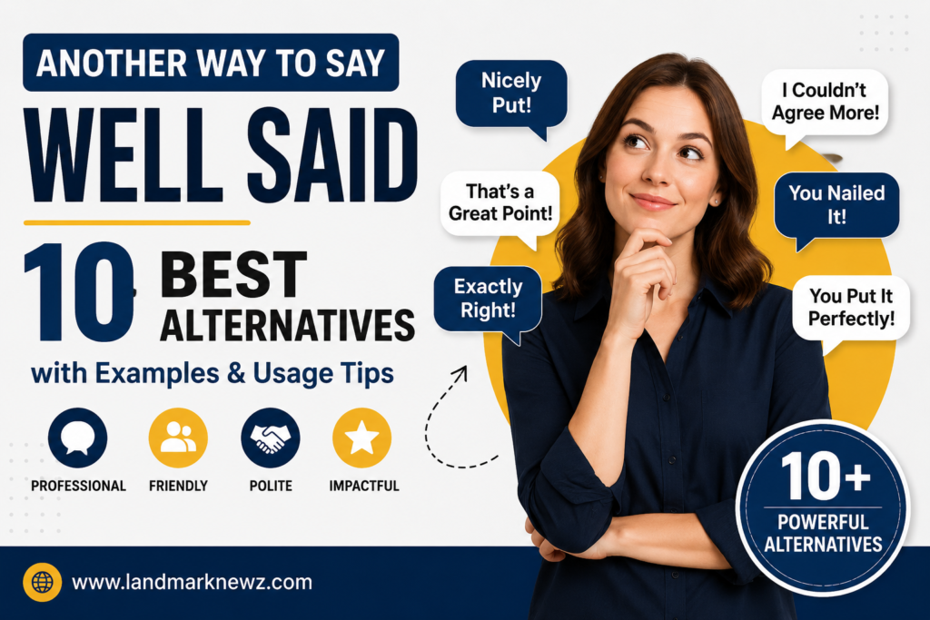 another way to say well said