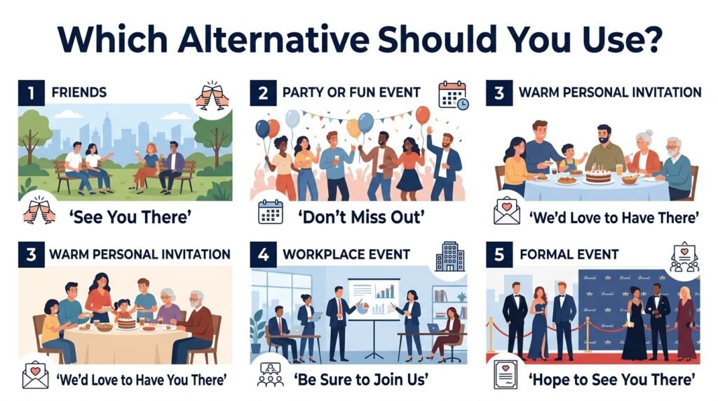 Best alternatives to be there or be square for different situations