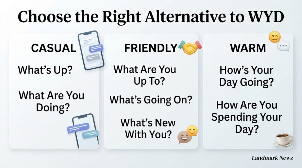 Casual friendly and warm alternatives to WYD compared