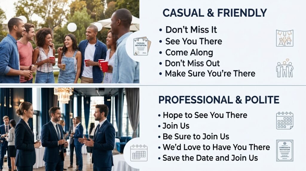 
Casual and professional alternatives to be there or be square compared