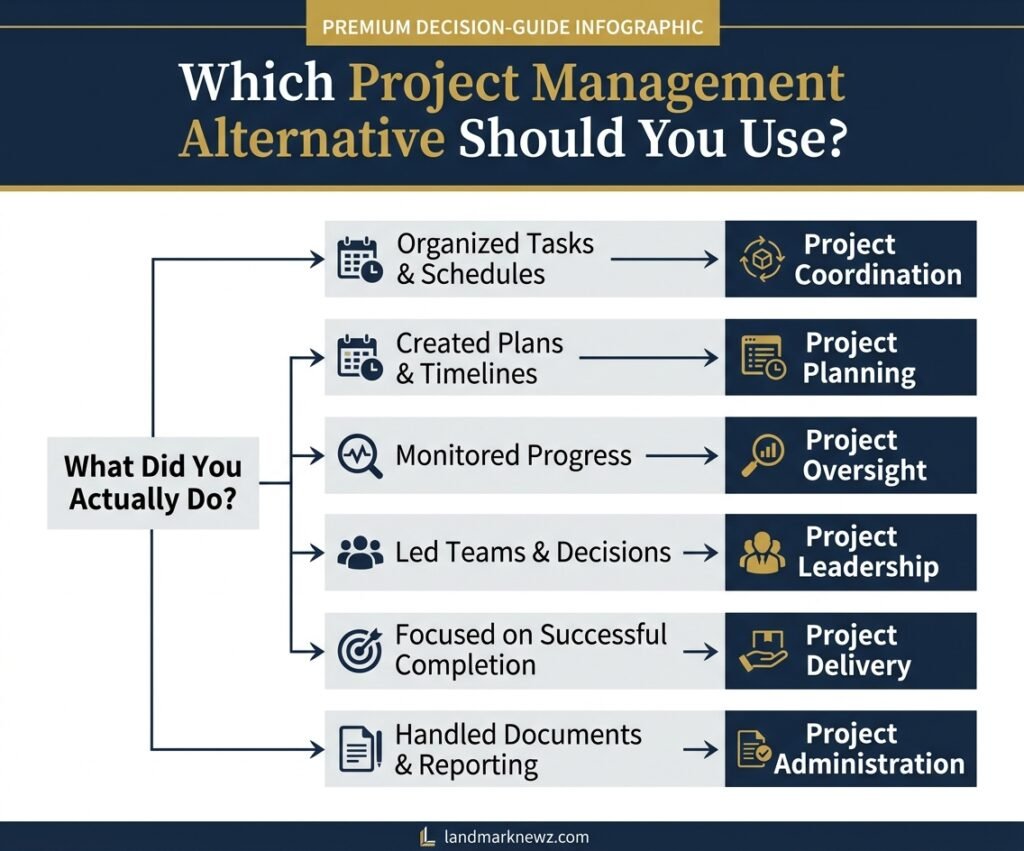 Guide to choosing the right alternative to project management based on job responsibilities