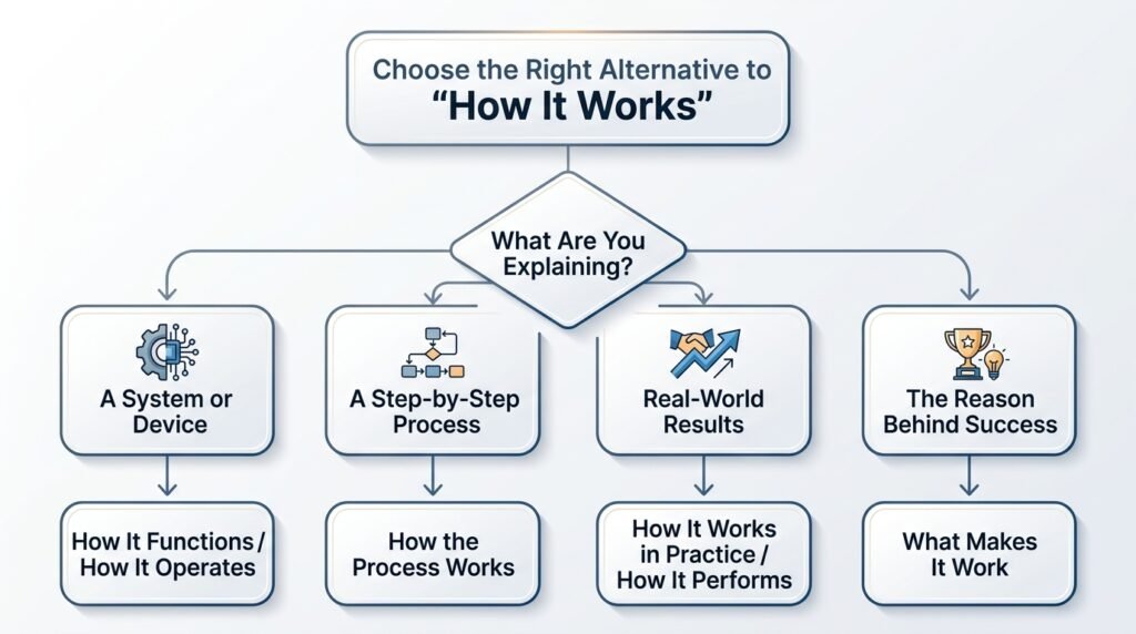 Decision guide for choosing an alternative to how it works