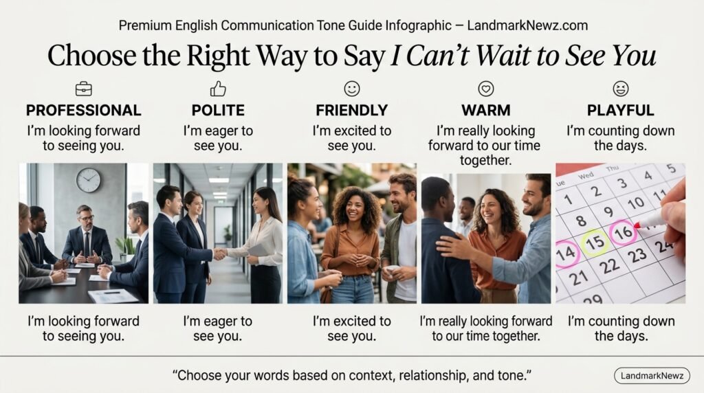 Choose the right tone when saying I can't wait to see you