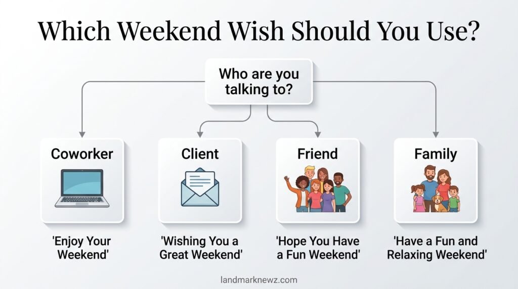 How to choose the right weekend wish for coworkers clients friends and family