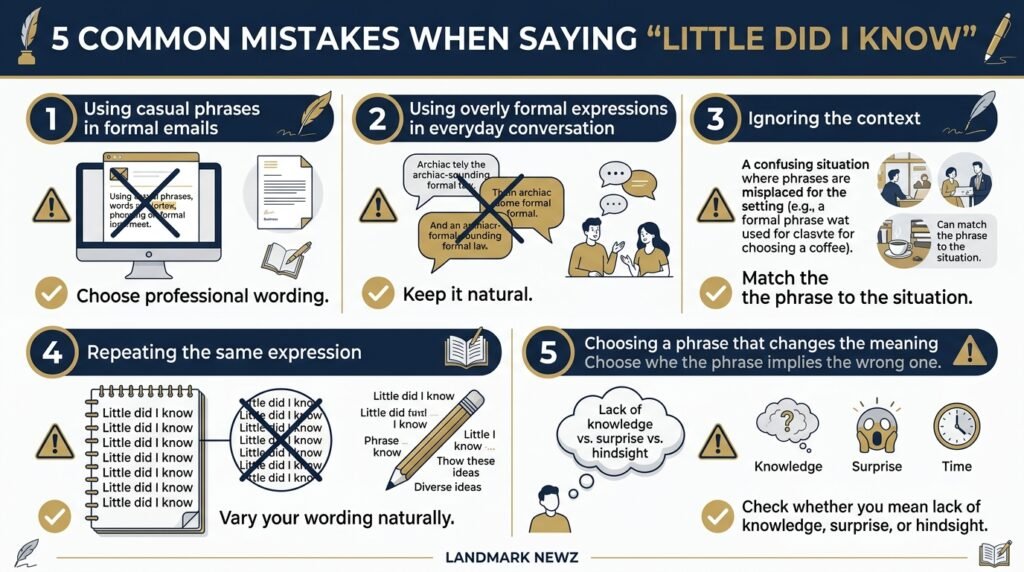 Common mistakes when choosing alternatives to little did I know