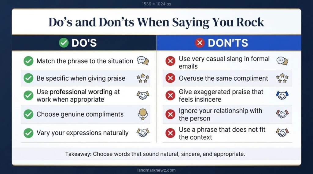 dos-and-donts-saying-you-rock
