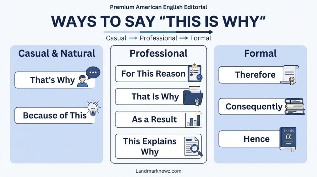 formal and casual alternatives to this is why