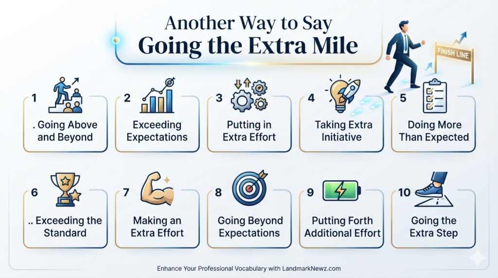 10 alternatives to say going the extra mile in professional English
