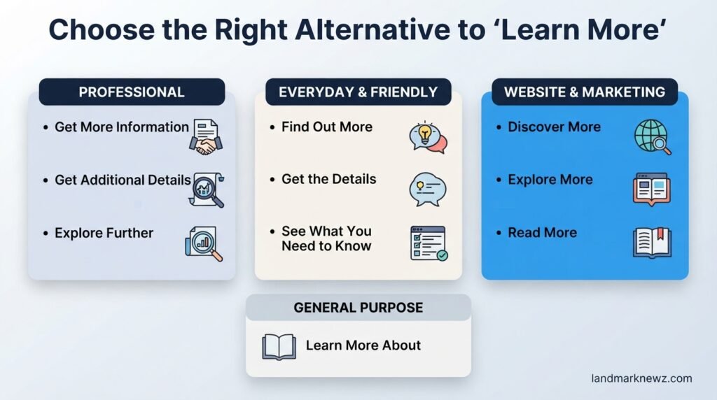 Professional casual and marketing alternatives to learn more