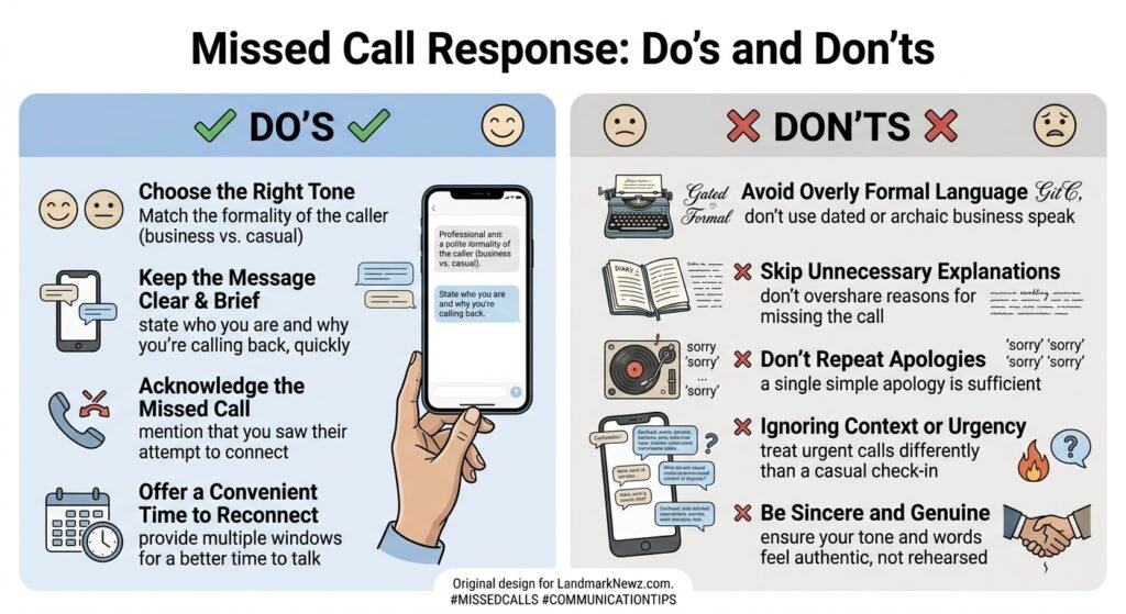 Do’s and don’ts for responding politely to a missed phone call