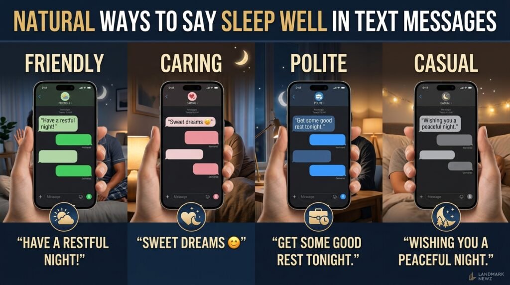 Natural ways to say sleep well in text messages