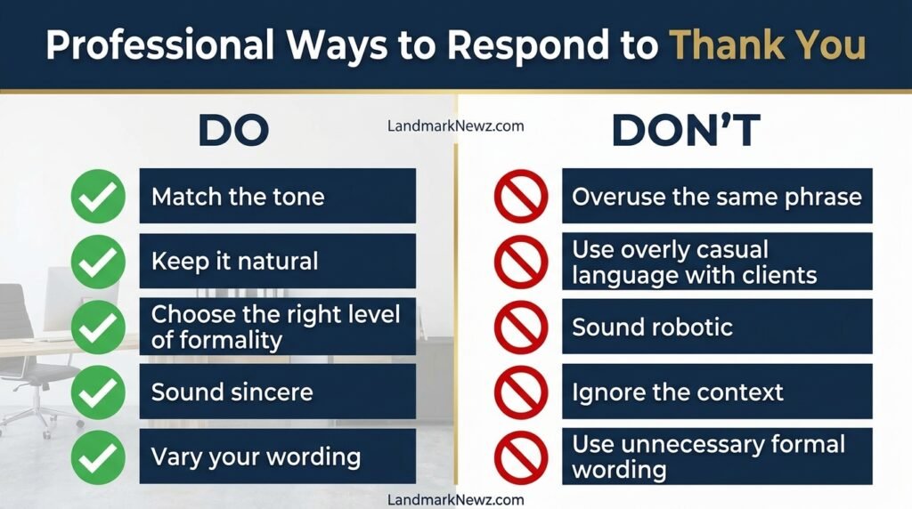 Professional do’s and don’ts for responding to thank you