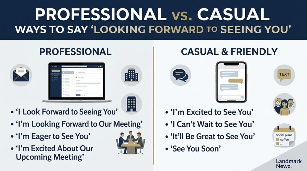 Professional and casual ways to say looking forward to seeing you