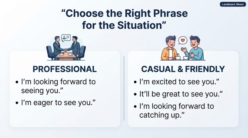Professional and casual ways to say can't wait to see you