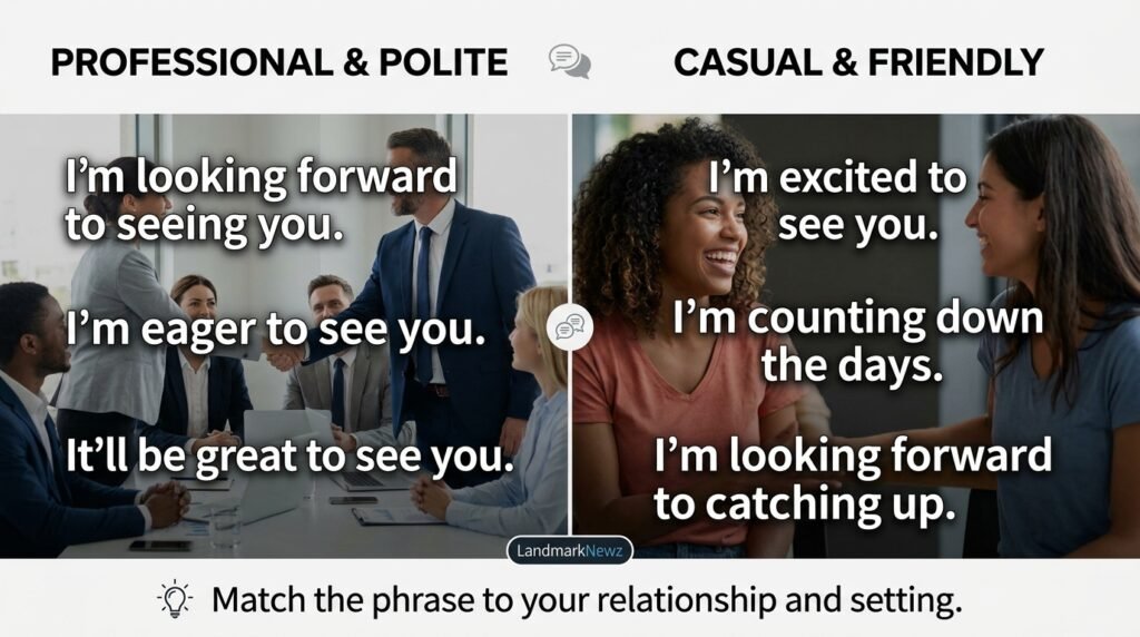 Professional and casual ways to say I can't wait to see you