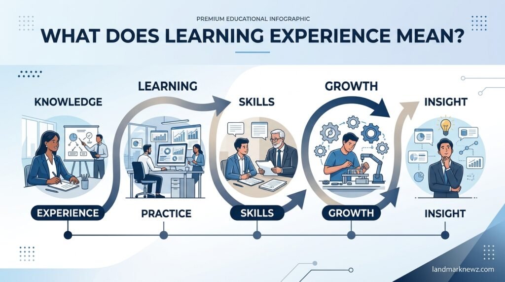 Infographic explaining the meaning of a learning experience