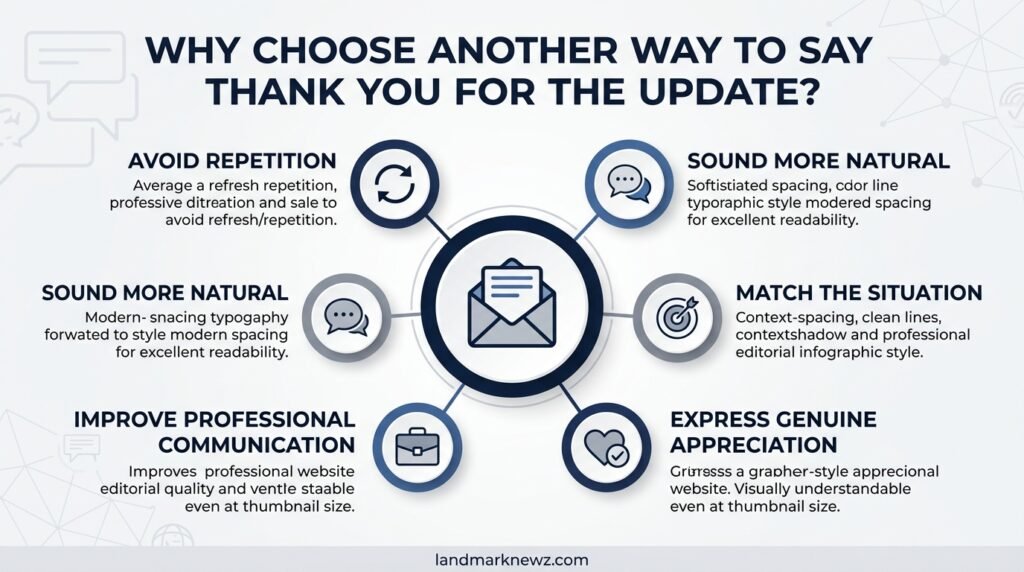 Reasons to use another way to say thank you for the update