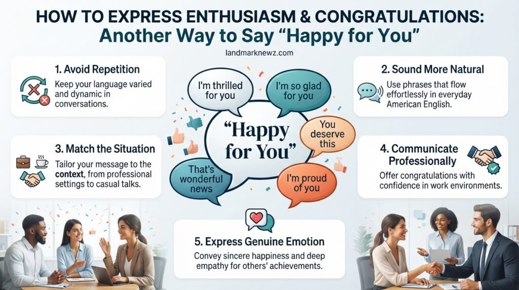 Why use other ways to say happy for you in professional and everyday communication